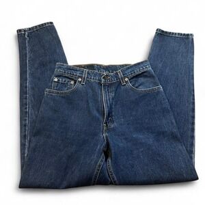 Vintage Levi's 550 relaxed fit tapered leg dark wash 90s denim jeans size 9